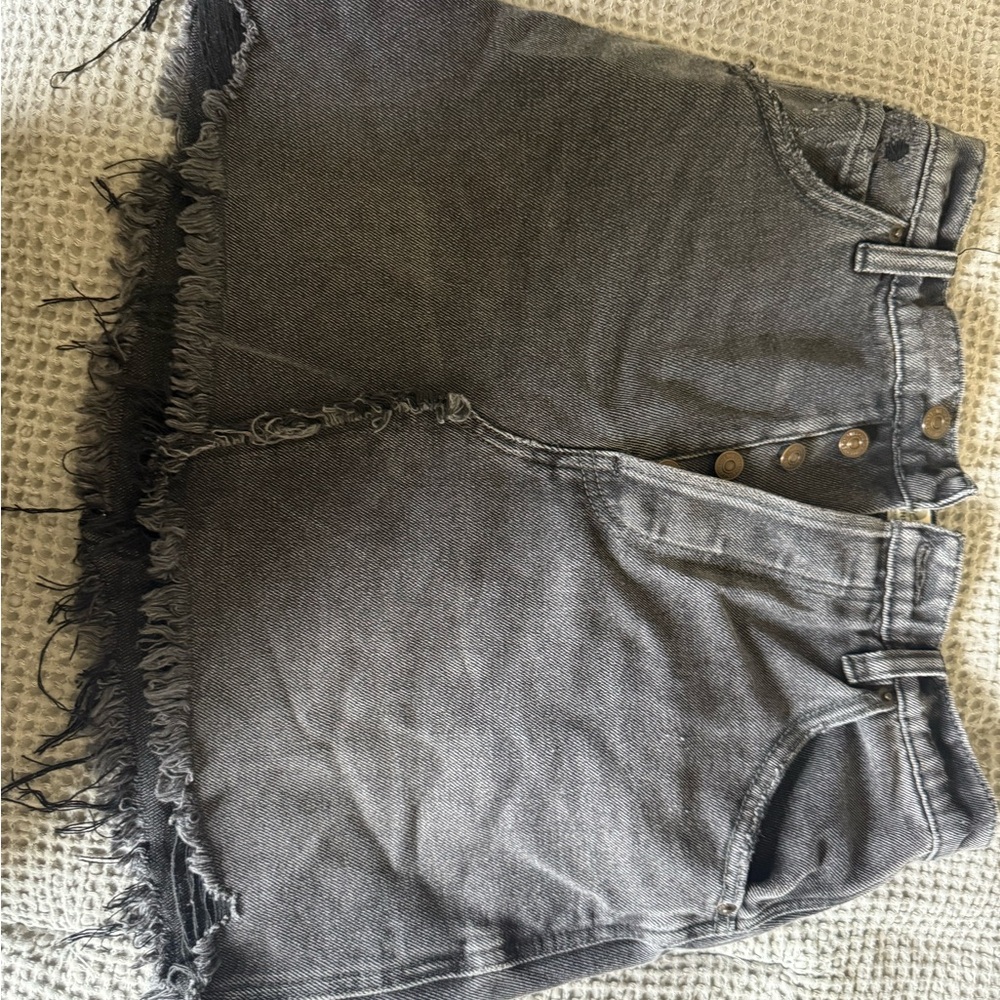 Free People Frayed Denim Shorts